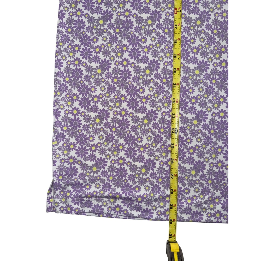 NEW Birdie Bound Mens Large Purple Daisy Floral Golf Polo Shirt UV Stretch NWT - Picture 4 of 8